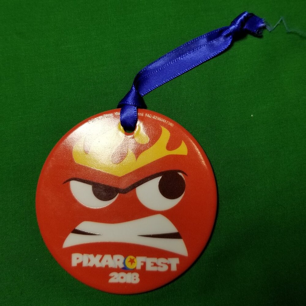 Disney Parks Inside Out Ornament Pixar Fest Anger and Joy Character DCA Ceramic